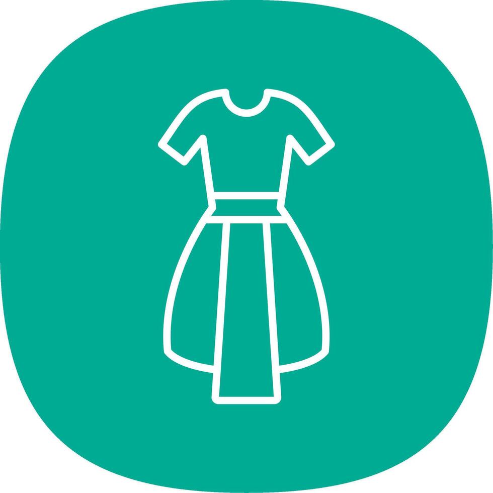 Dress Line Curve Icon Design vector