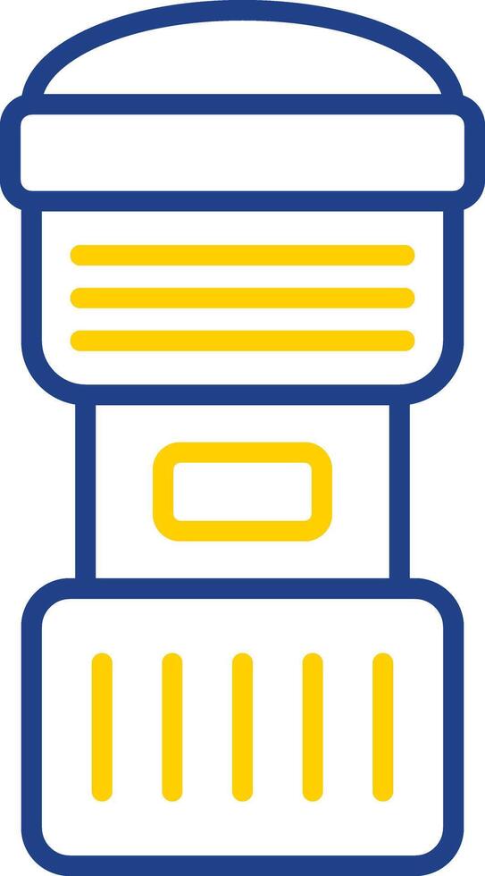 Camera Lens Line Two Colour Icon Design vector