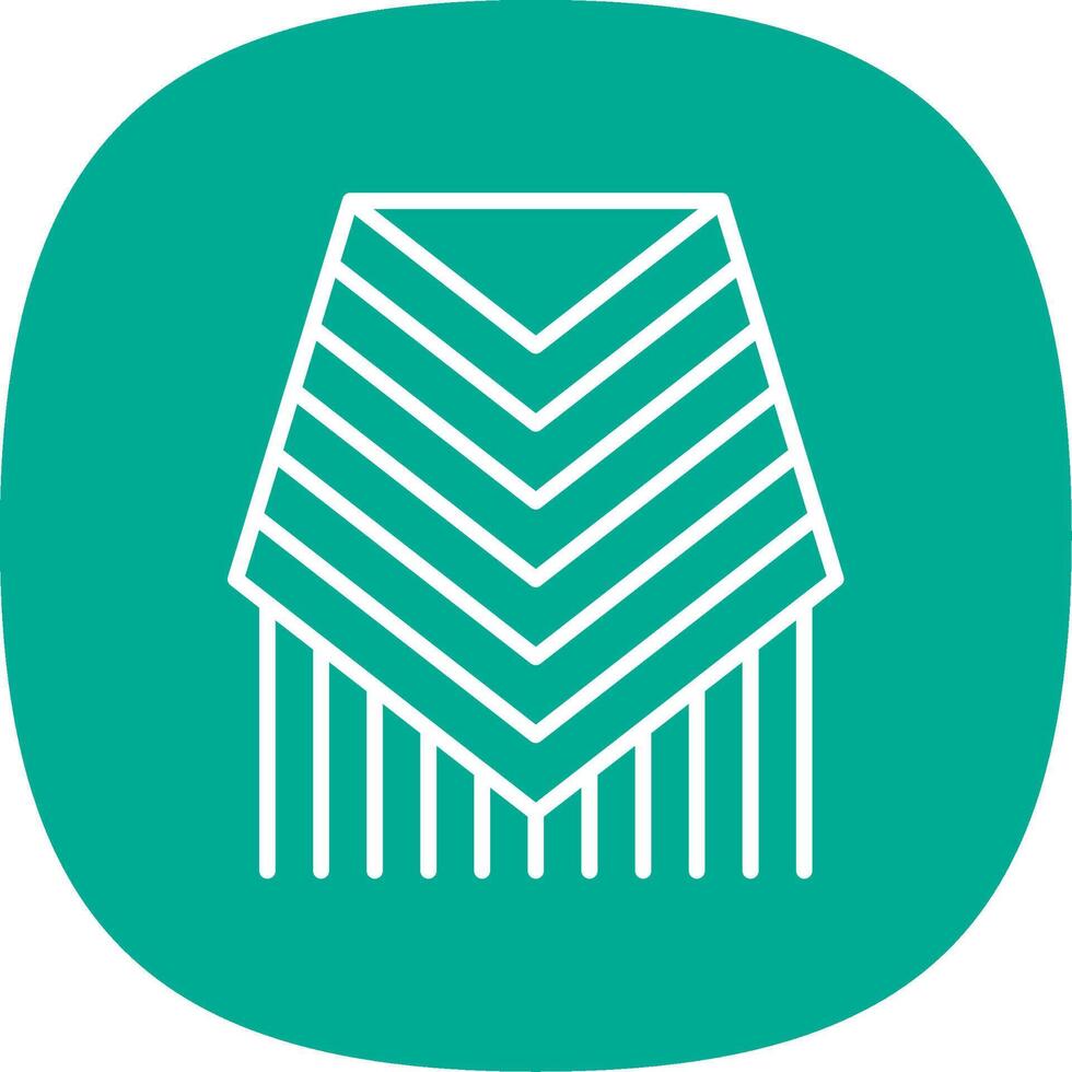 Poncho Line Curve Icon Design vector