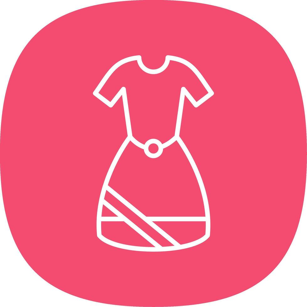 Dress Line Curve Icon Design vector