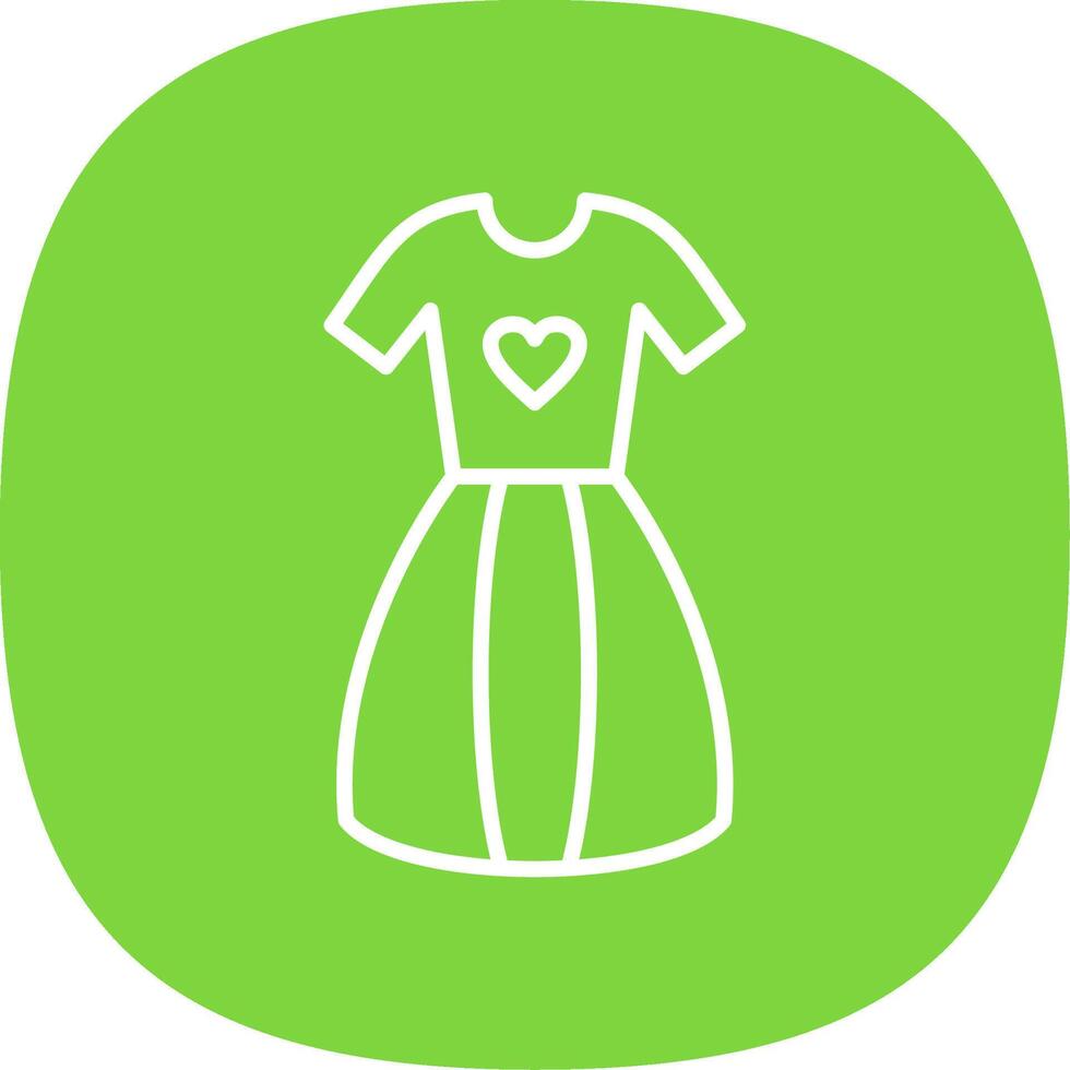 Dress Line Curve Icon Design vector
