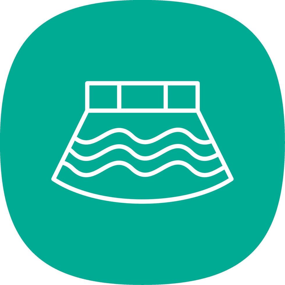 Skirt Line Curve Icon Design vector