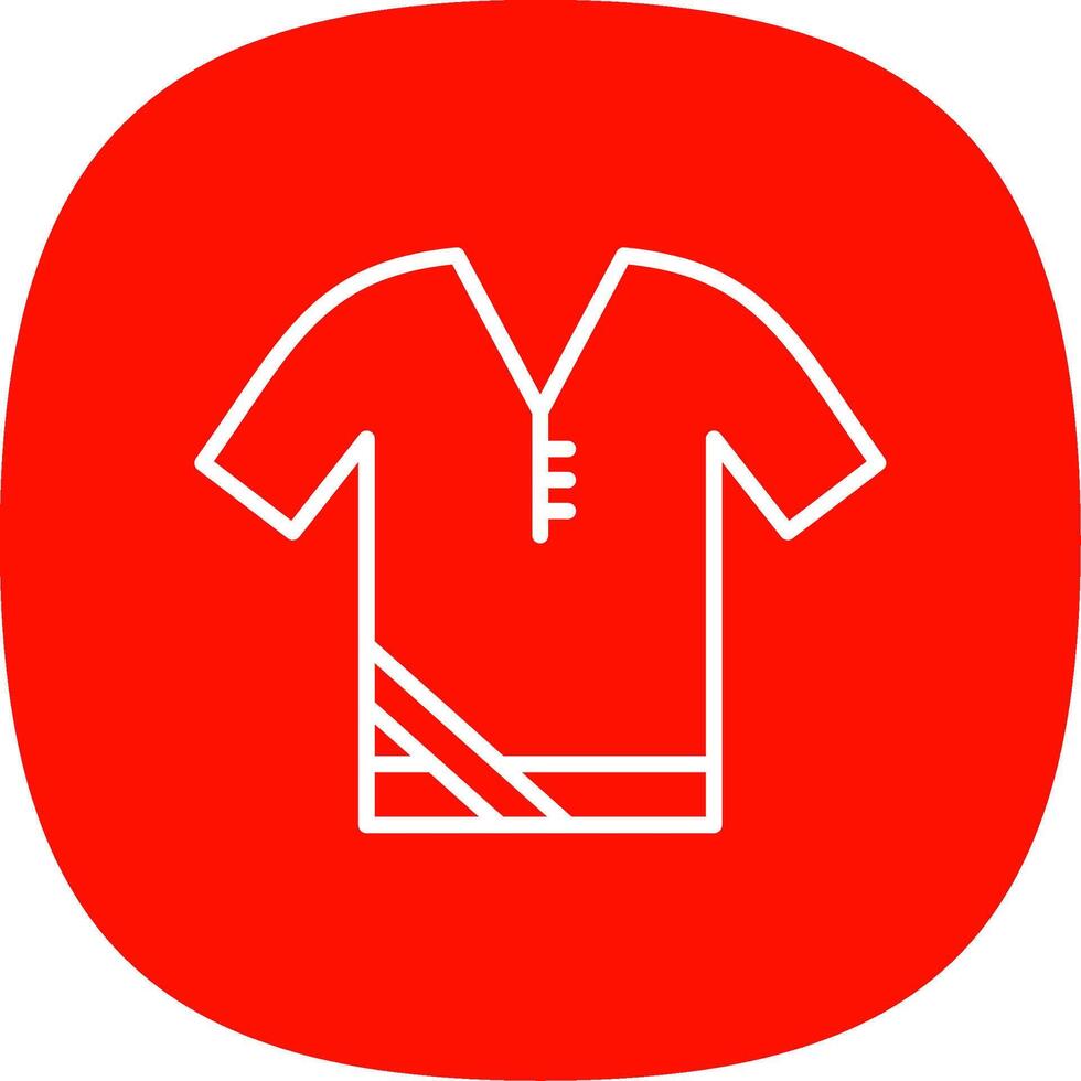 Shirt Line Curve Icon Design vector