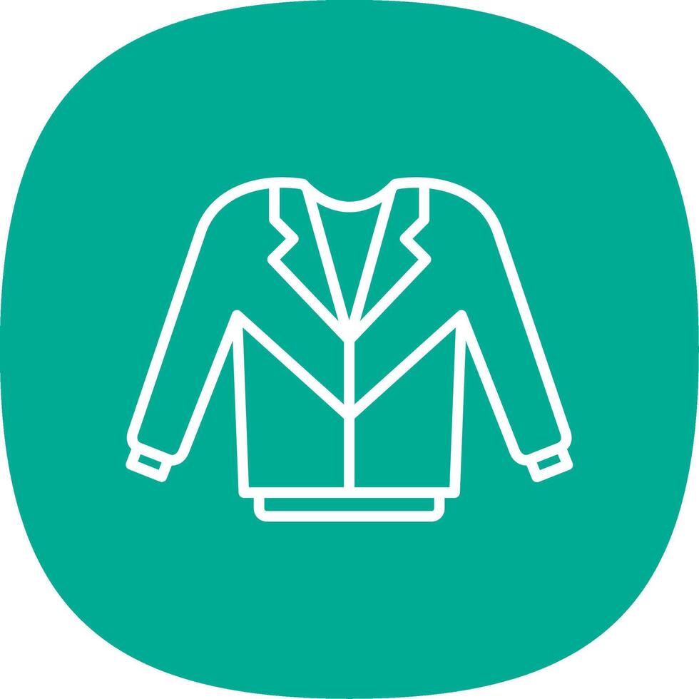 Coat Line Curve Icon Design vector