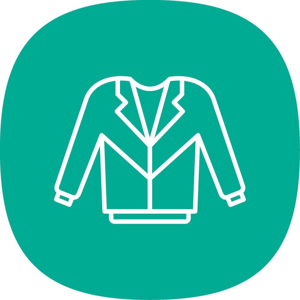 Coat Line Curve Icon Design vector