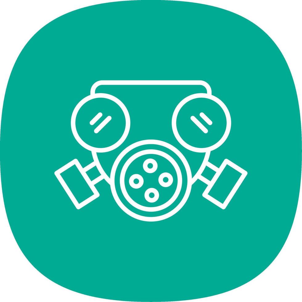 Mask Line Curve Icon Design vector
