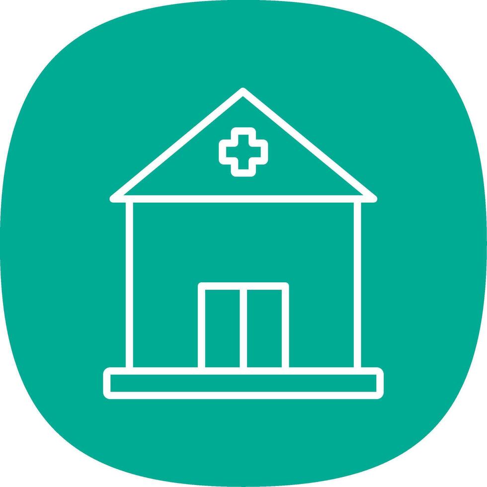 Building Line Curve Icon Design vector