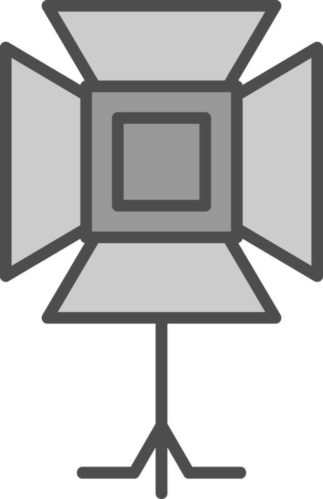 Spotlight Line Filled Greyscale Icon Design vector