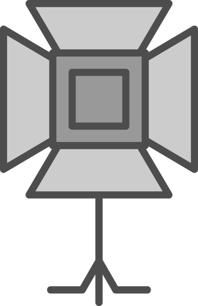Spotlight Line Filled Greyscale Icon Design vector