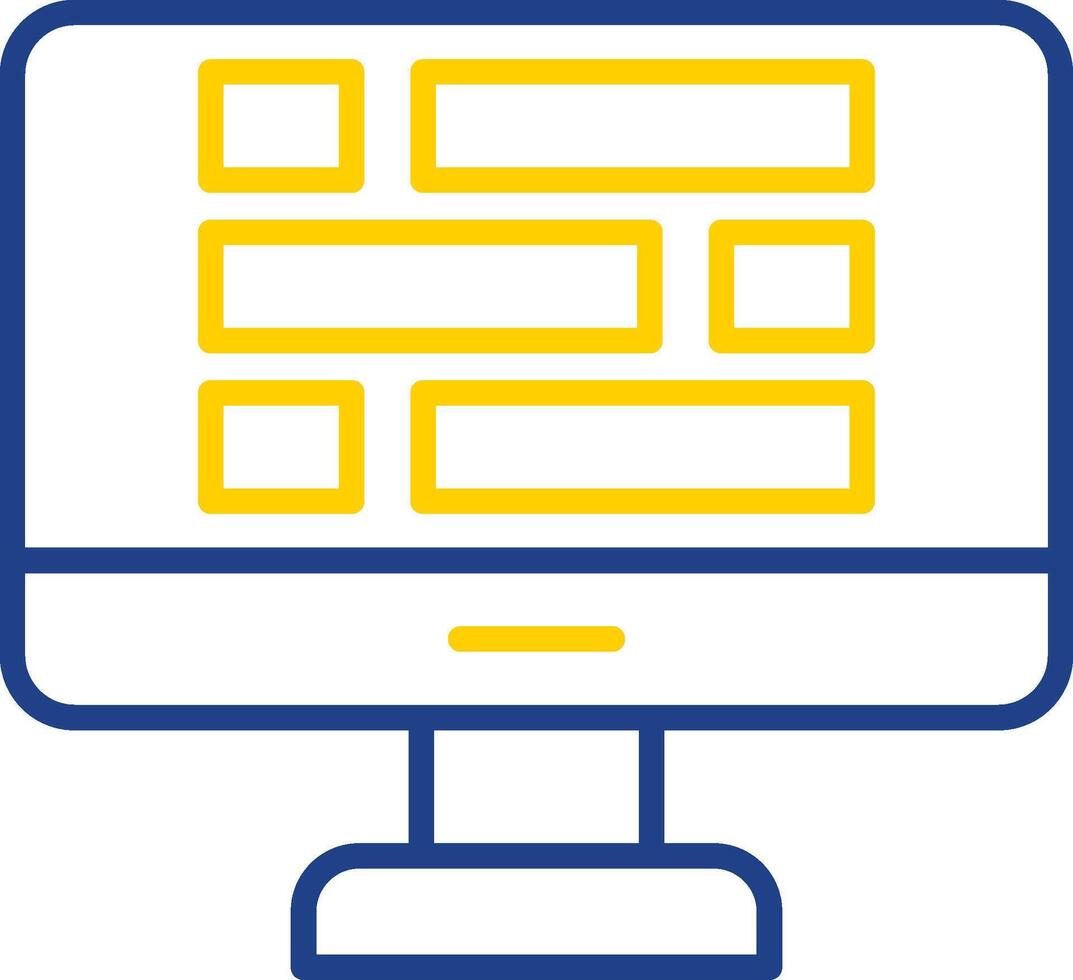Dashboard Line Two Colour Icon Design vector