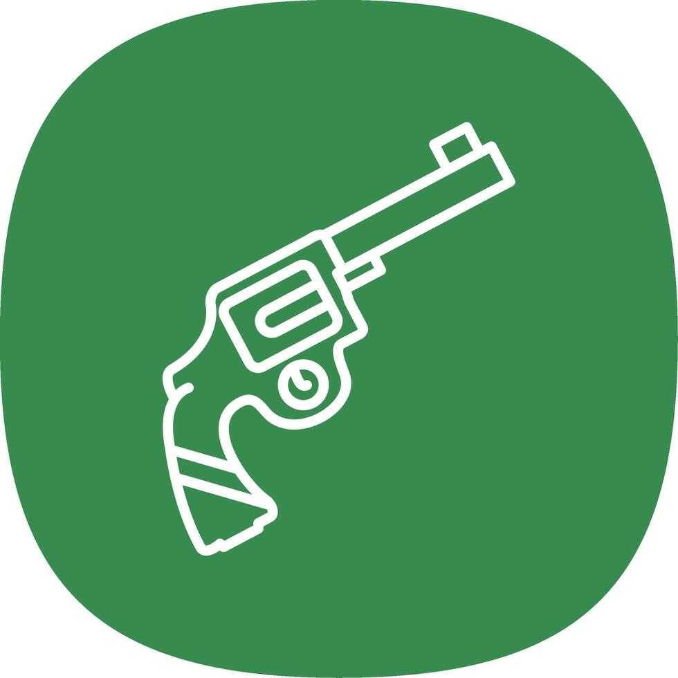 Gun Line Curve Icon Design vector