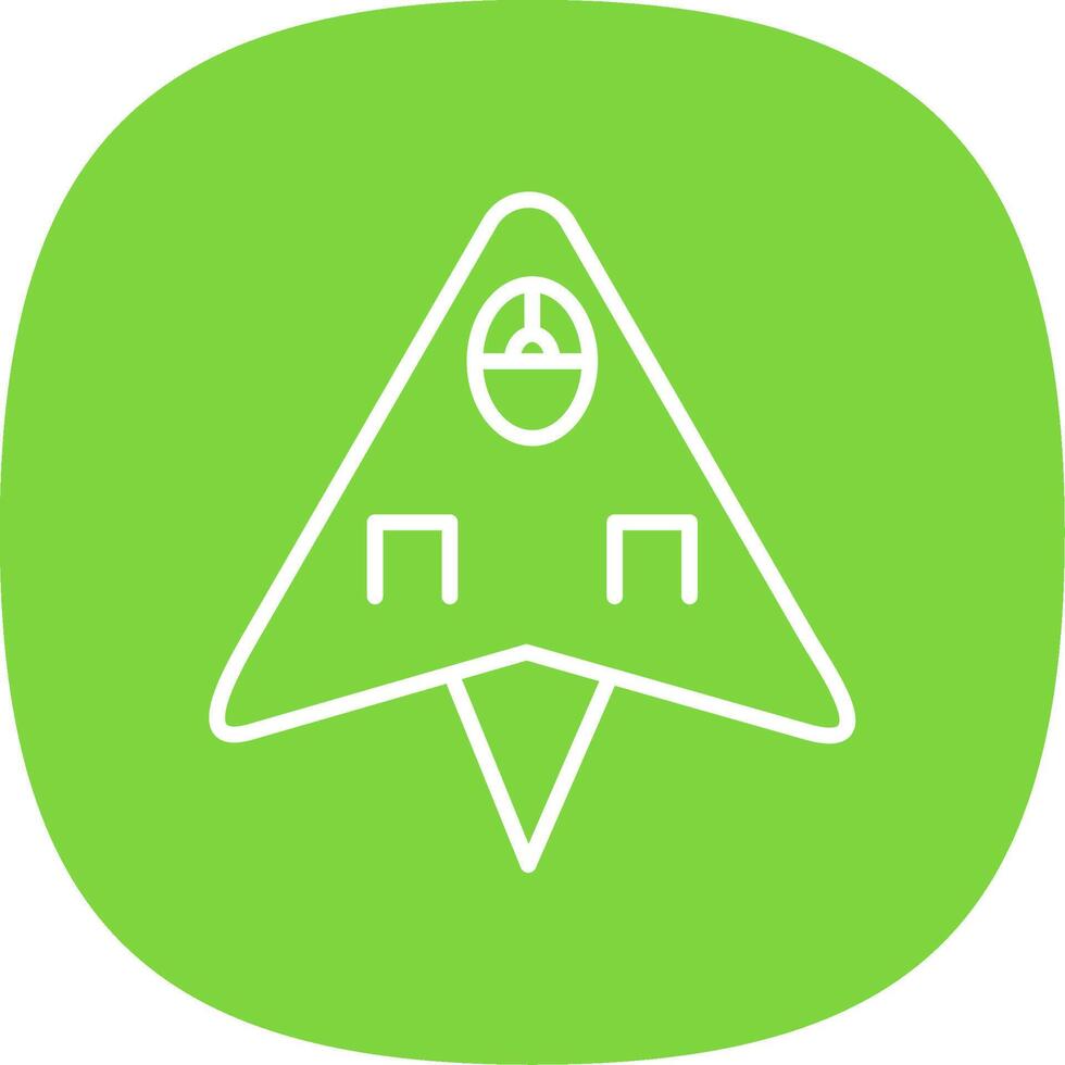 Plane Line Curve Icon Design vector