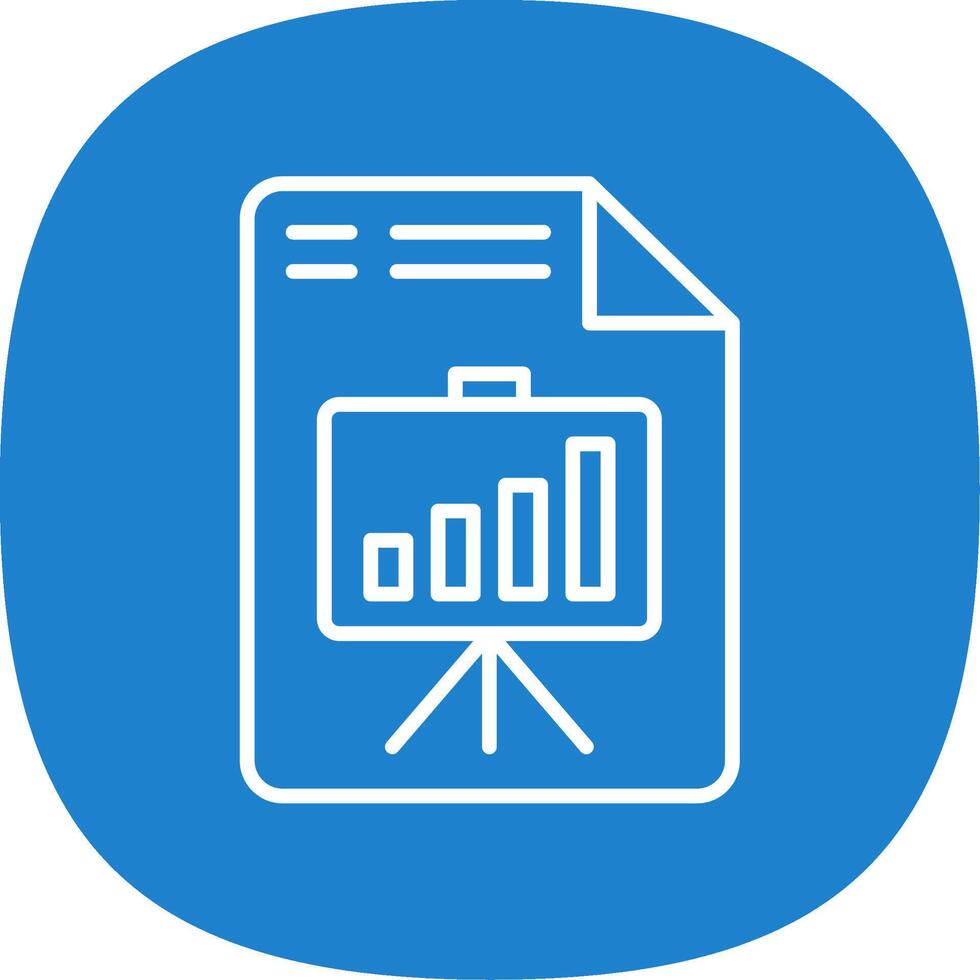 Presentation Line Curve Icon Design vector
