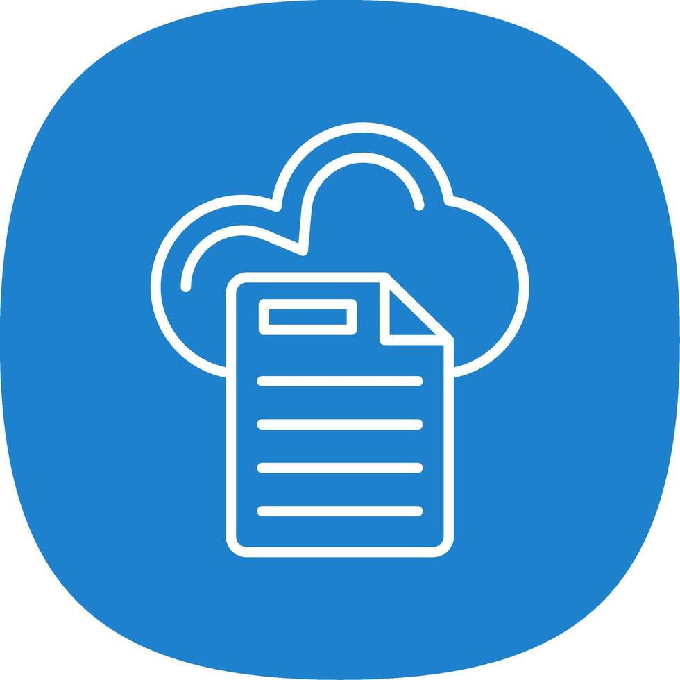 Cloud Data Line Curve Icon Design vector