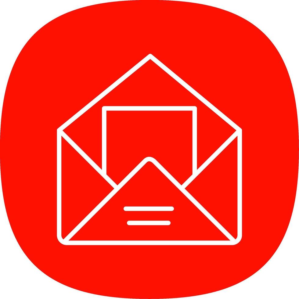 Envelope Line Curve Icon Design vector