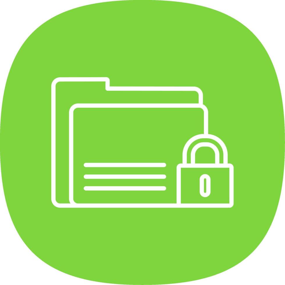 Secure Line Curve Icon Design vector