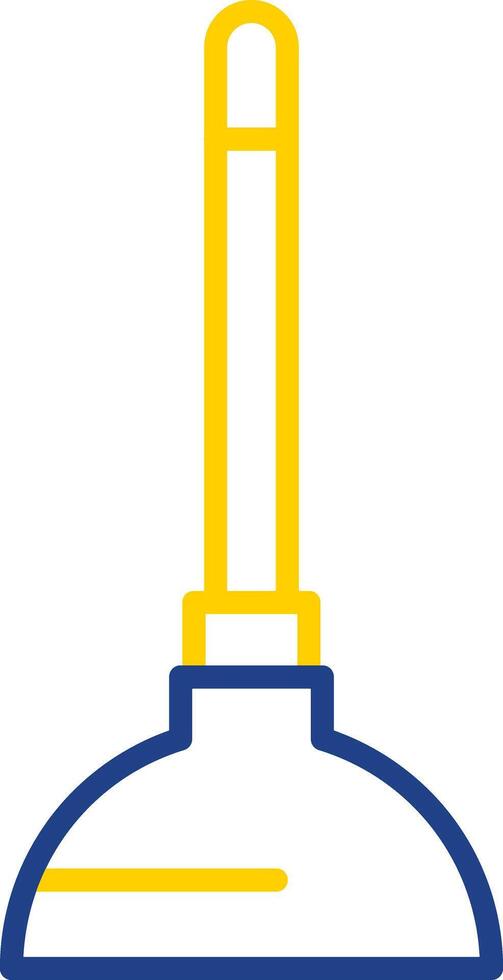 Plunger Line Two Colour Icon Design vector