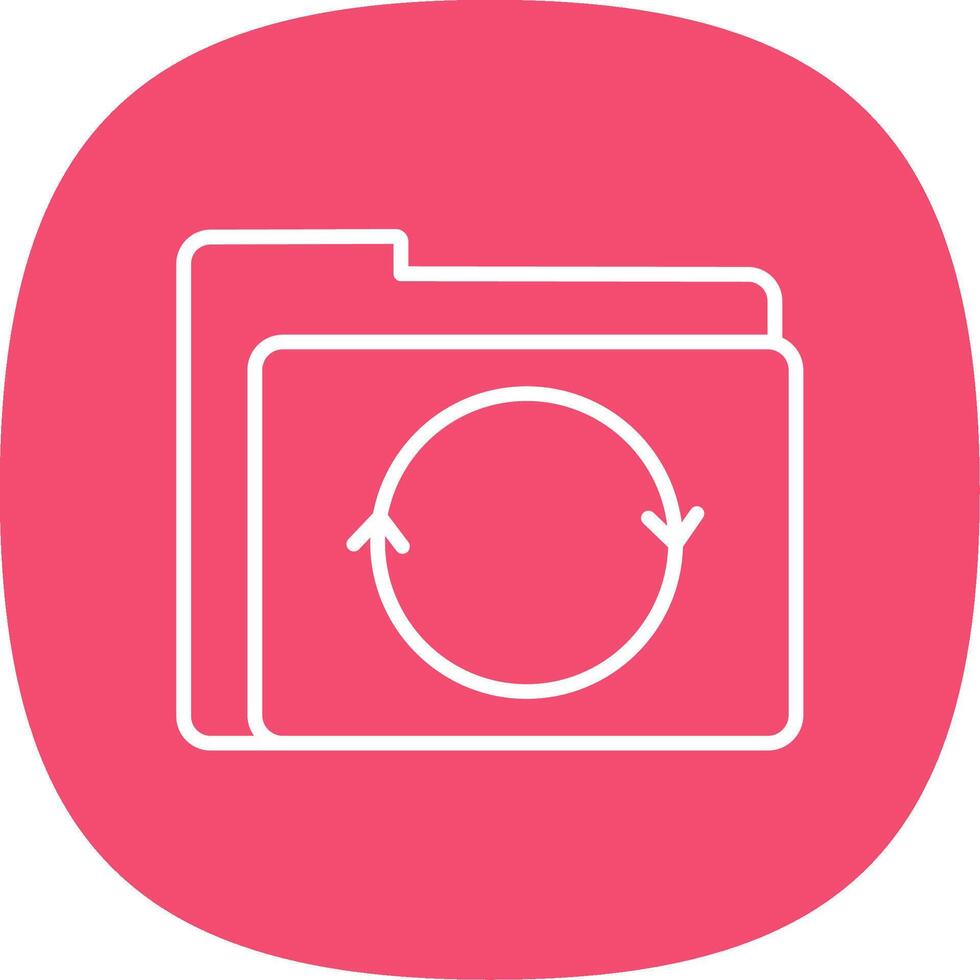 Folder Line Curve Icon Design vector