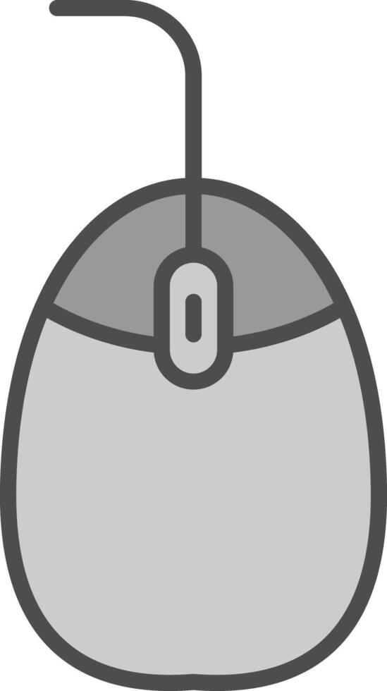 Mouse Line Filled Greyscale Icon Design vector