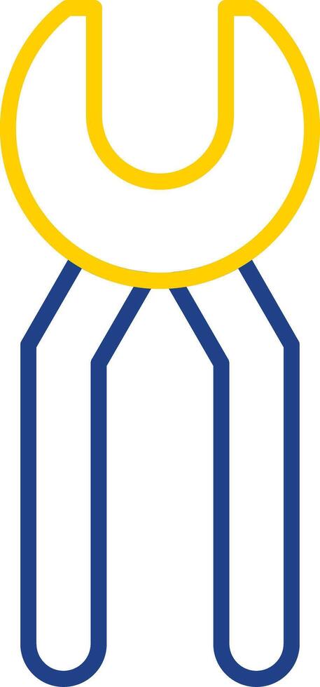 Pincers Line Two Colour Icon Design vector