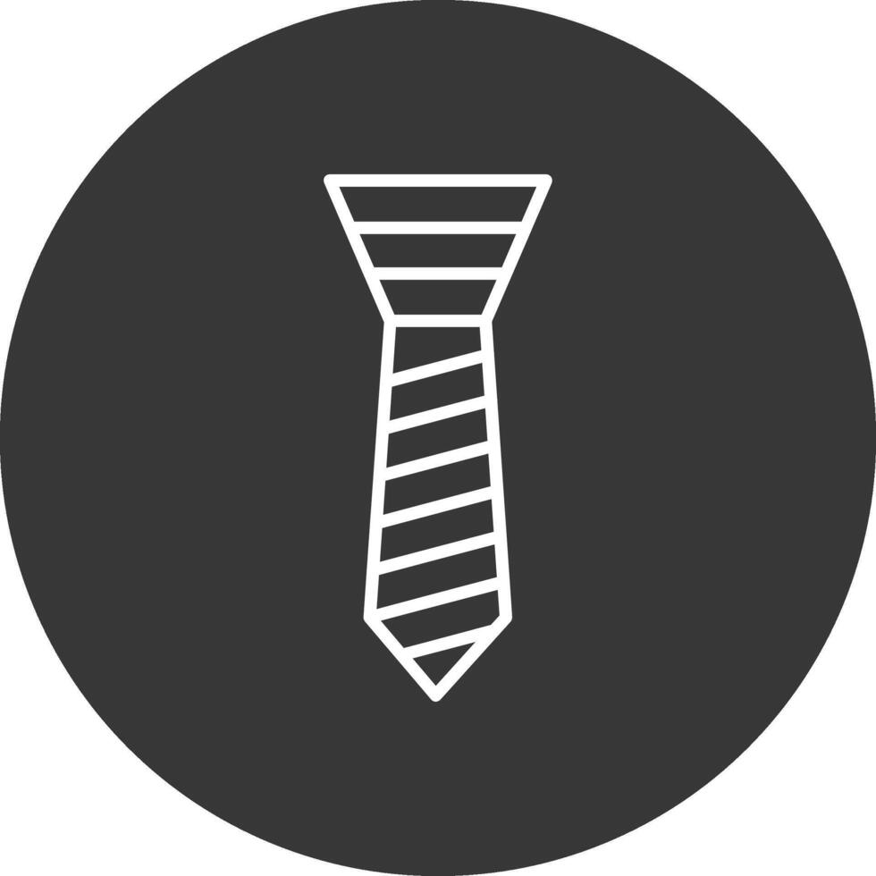 Tie Line Inverted Icon Design vector