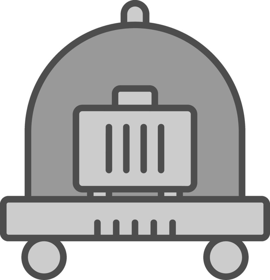 Cart Line Filled Greyscale Icon Design vector