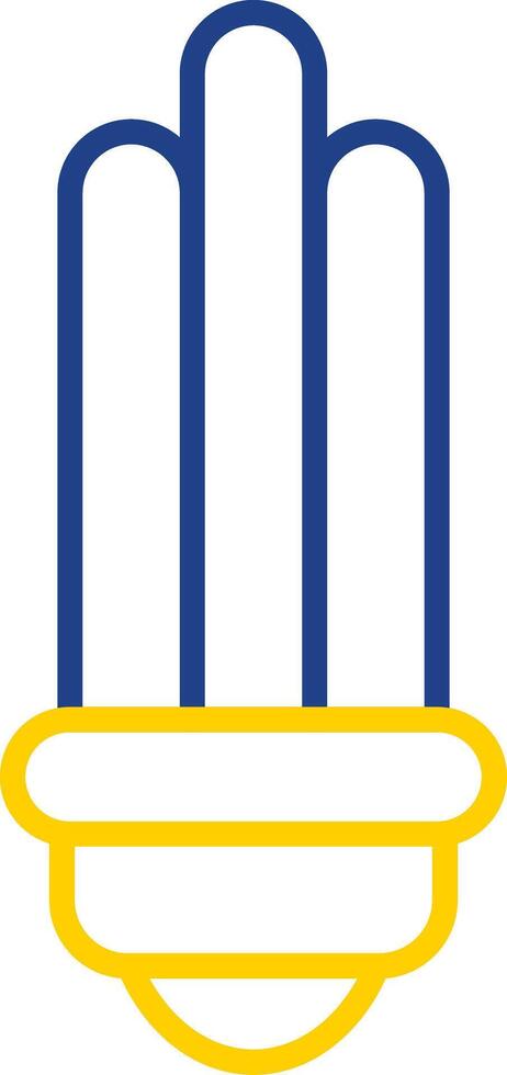 Bulb Line Two Colour Icon Design vector