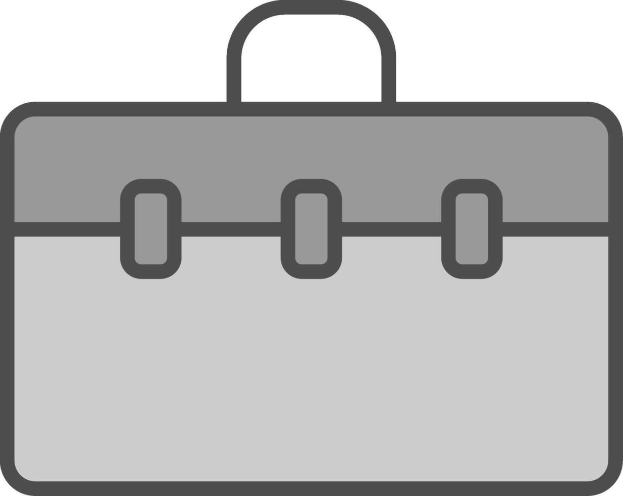 Suitcase Line Filled Greyscale Icon Design vector