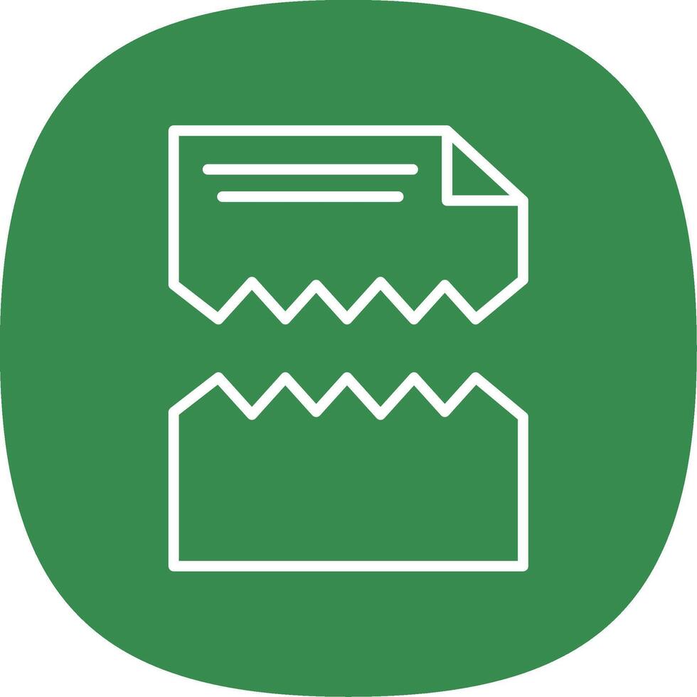 Ripped Line Curve Icon Design vector