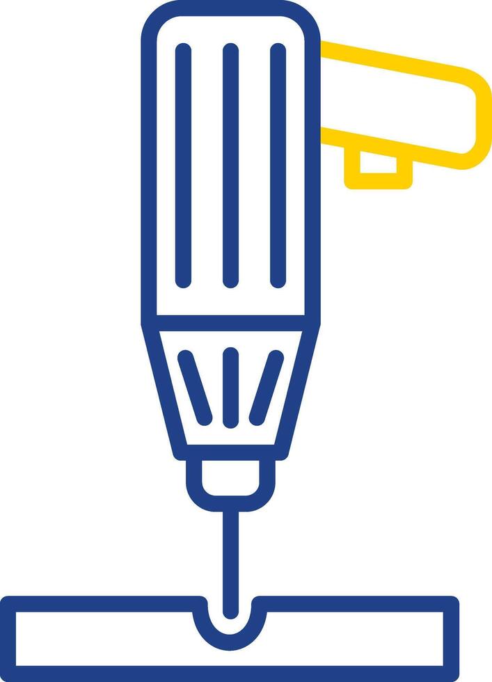 Drill Line Two Colour Icon Design vector