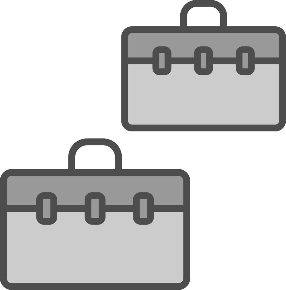 Suitcases Line Filled Greyscale Icon Design vector