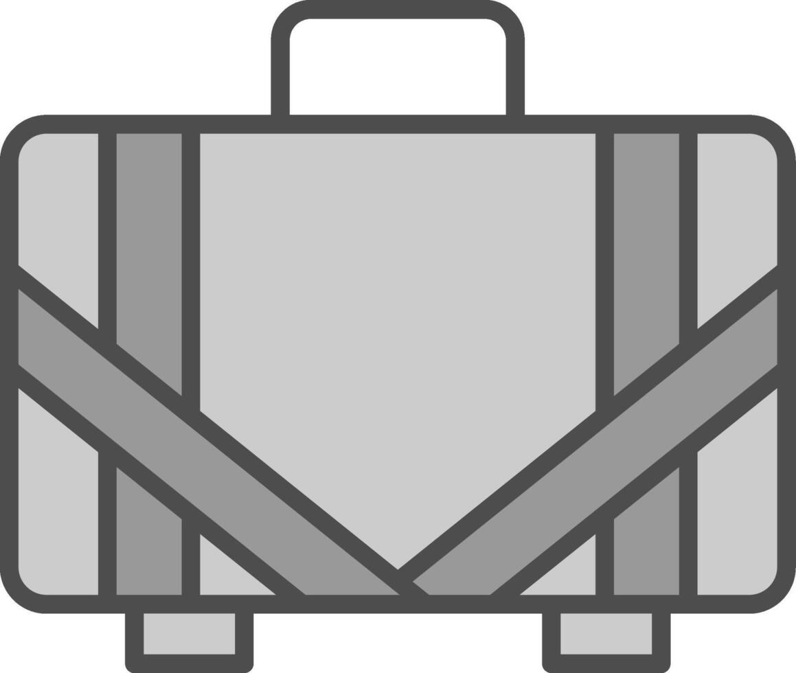 Suitcase Line Filled Greyscale Icon Design vector