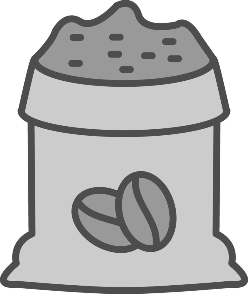 Bean Sack Line Filled Greyscale Icon Design vector