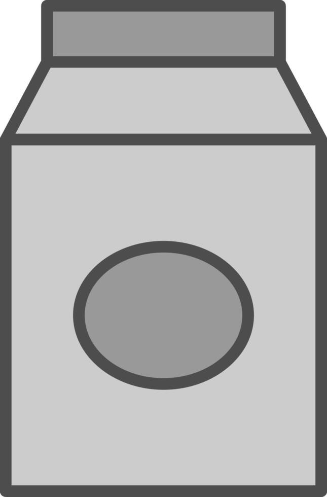 Milk Line Filled Greyscale Icon Design vector