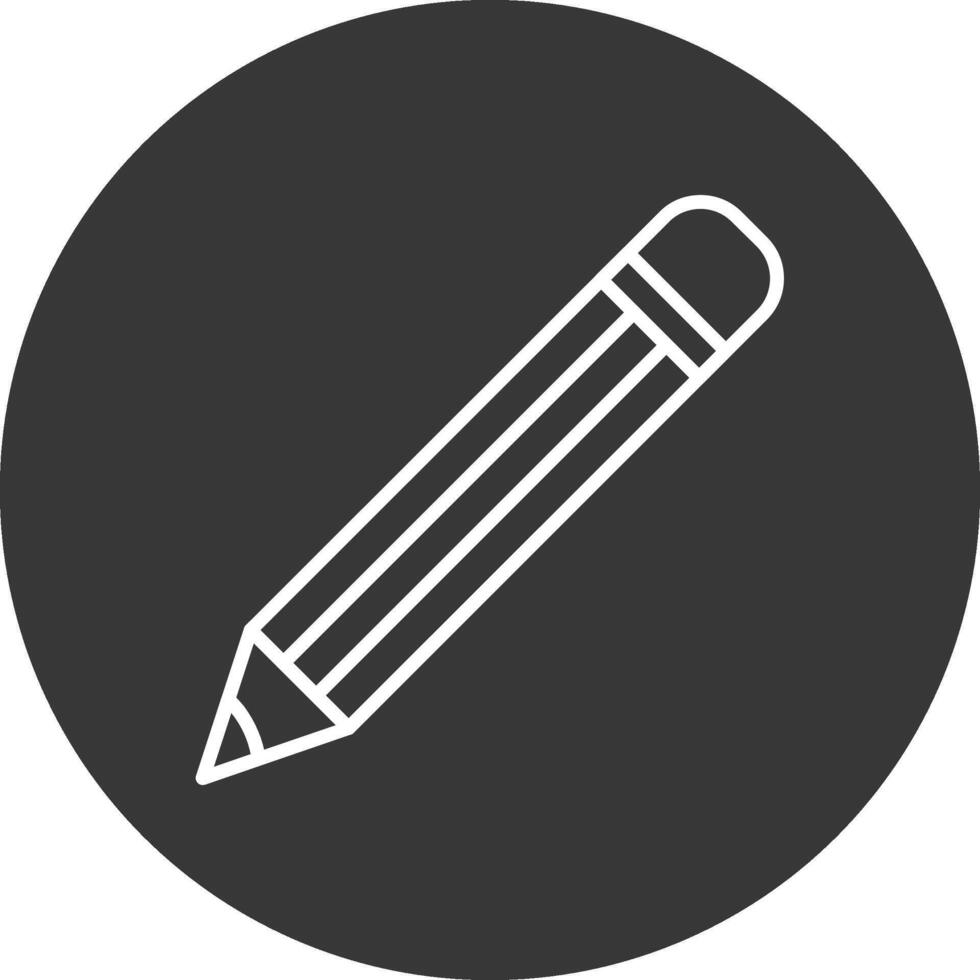 lápiz línea invertido icono diseño vector