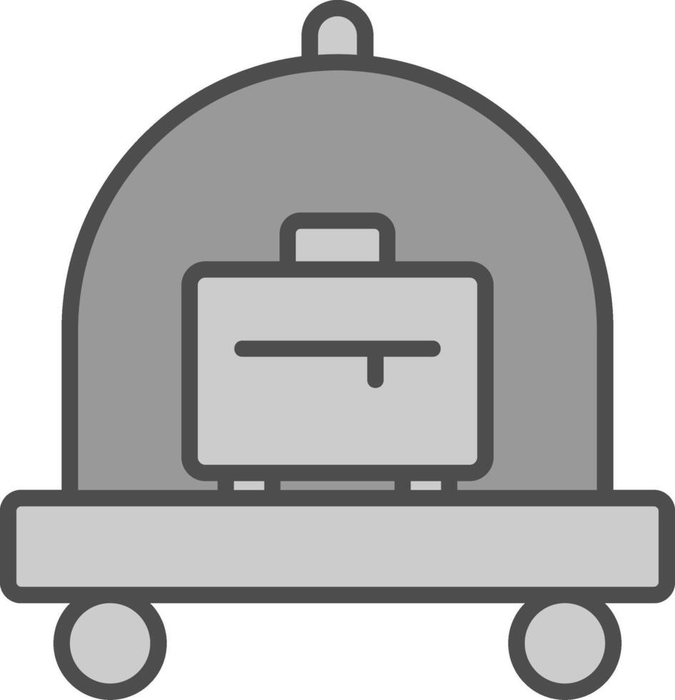 Cart Line Filled Greyscale Icon Design vector