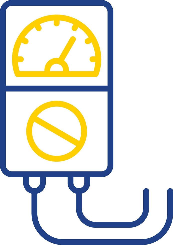 Voltage Indicator Line Two Colour Icon Design vector
