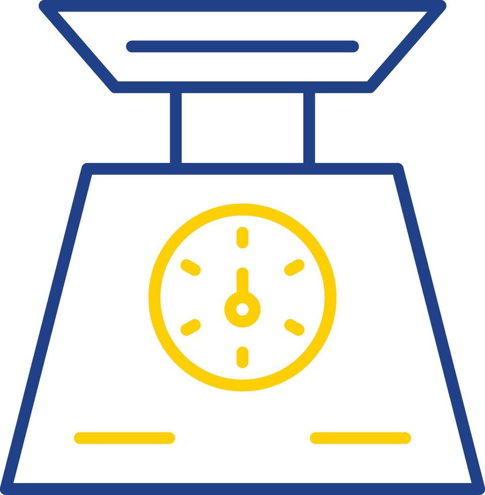 Weigh Scale Line Two Colour Icon Design vector