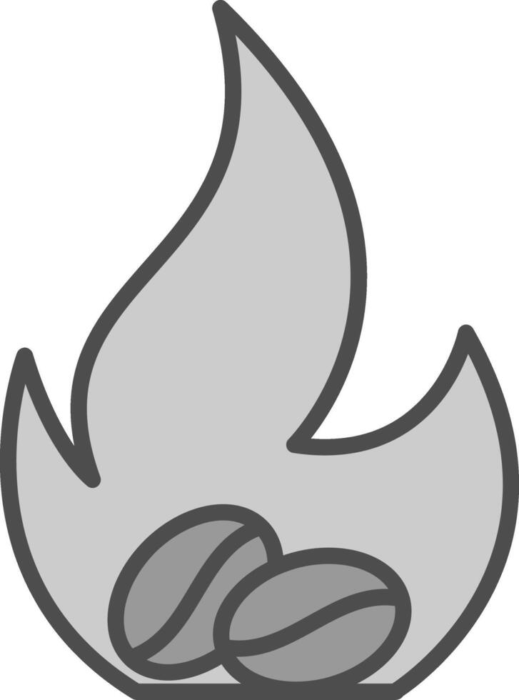 Beans Line Filled Greyscale Icon Design vector