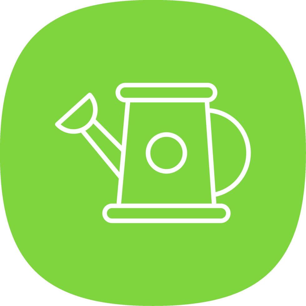 Watering Can Line Curve Icon Design vector