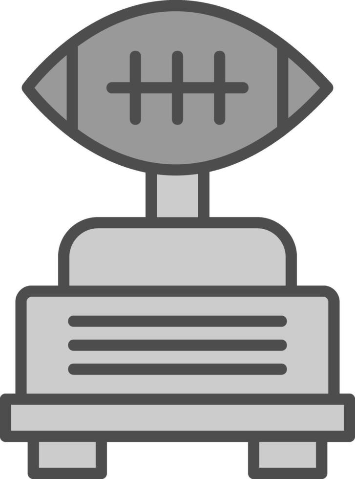 Football Line Filled Greyscale Icon Design vector