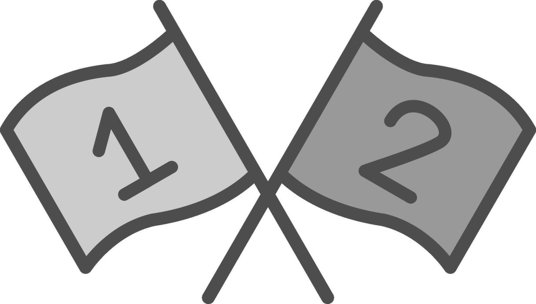 Flags Line Filled Greyscale Icon Design vector