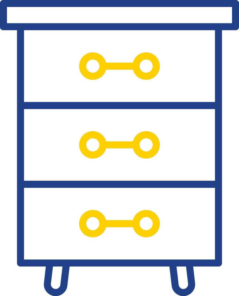 Drawers Line Two Colour Icon Design vector