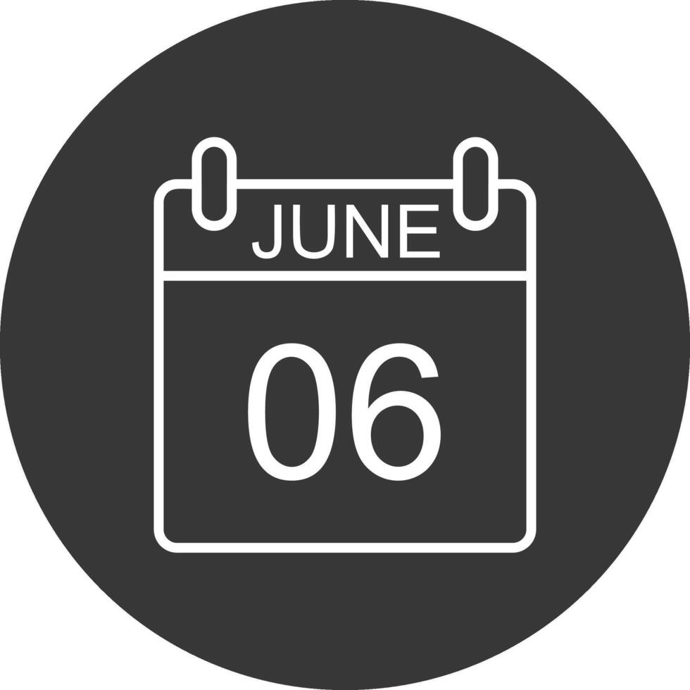 junio línea invertido icono diseño vector