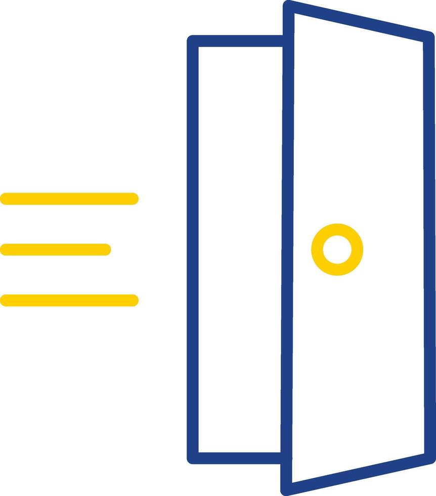 Entry Line Two Colour Icon Design vector
