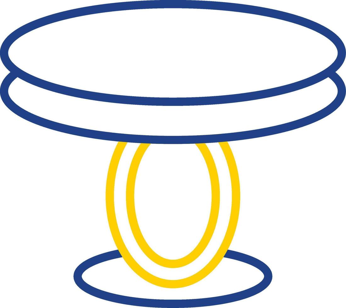 Dining Table Line Two Colour Icon Design vector