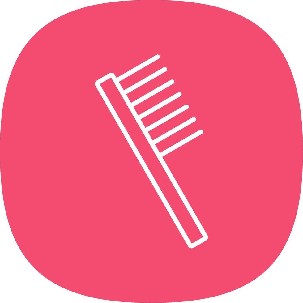 Comb Line Curve Icon Design vector