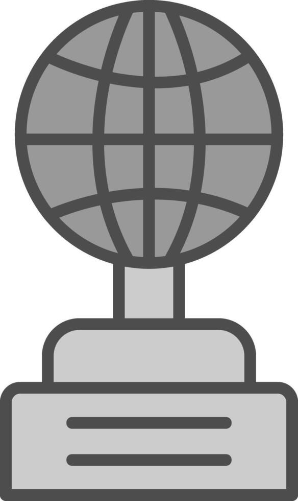 Globe Line Filled Greyscale Icon Design vector