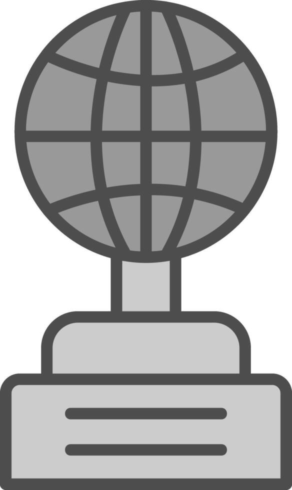 globo línea lleno escala de grises icono diseño vector