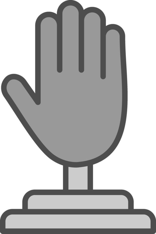 Hand Line Filled Greyscale Icon Design vector